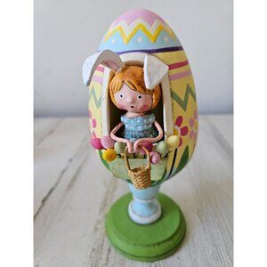 Lori Mitchell bea blossom RARE Easter house shop basket girl large spring decor